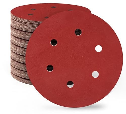 SATC 150mm Sanding Discs 80PCS 600 Grit 6 Holes Orbital Sander Discs Hook and Loop Sanding Pads for Random Orbital Sander