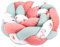 Totsy Baby Kuschelkissen Kinder Kissen Deko 150 cm - flauschig Dekokissen Kinderzimmer Kinderkissen Zierkissen geflochten Baumwolle Minky Fuchs Orange