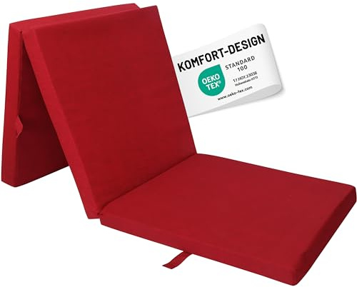 RelaxXL Klappmatratze 190x60x7cm Faltbares Gästebett Waschbarer Bezug Klettverschluss