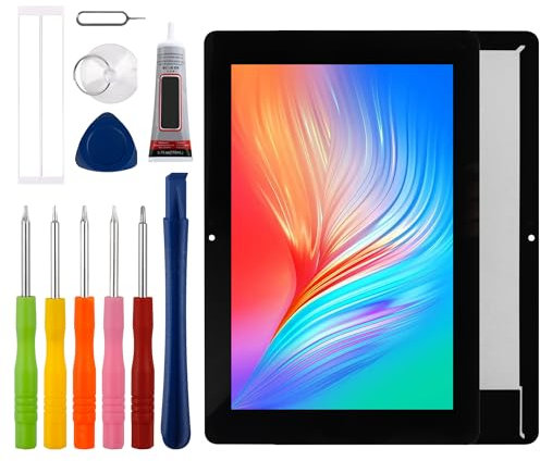 Neue Duotipa LCD Touch Screen Digitizer Assembly für Amazon Kindle Fire HD 10 HD10 11th 2021 LCD Diaplay für T76N2B T76N2P mit technischen Reparatur Tools Kit.-Schwarz
