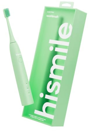 HISMILE Spazzolino elettrico, 3 modalità di spazzolatura, timer intelligente, ricaricabile, setole morbide affusolate, memoria modalità (verde)
