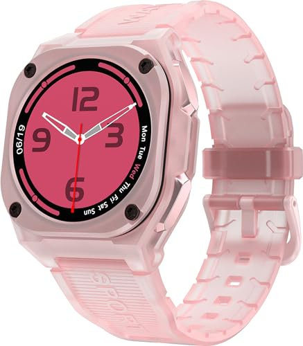 Smartwatch Herren Damen mit Telefonfunktion 1.28 AMOLED Touchscreen Eckige Fitnessuhr Blutdruckmesser Herzfrequenz Schlafmonitor IP68 Wasserdicht Schrittzähler Militär Sportuhr für iOS Android