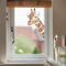 Funlife Groß Sticker Tiere Fensterbilder Giraffe, Statisch Haftend Tiere Fensterdekoration, Vogel-Schutz Frühling Fensterdeko für Kinderzimmer Wohnzimmer Schlafzimmer 35 x 57 cm