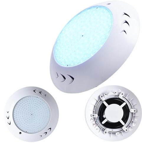 KMGUZRRWD 35W 45W Led Pool Licht Schwimmbecken Licht Wasserdichte Multi Farbe Led Licht mit Fernbedienung RGB AC12V IP68 Par56 Wand Lampe (Color : RGB 12 key remote, Size : 18W)