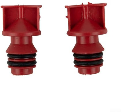 1 paio di tappi per olio per compressore d'aria, diametro filettatura maschio 17 mm, in plastica rossa, tappi per olio per compressore d'aria, tappo di sfiato per accessori per compressori d'aria