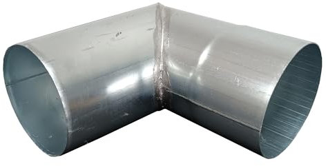 Baumeister.tech Rohrwinkel für Fallrohr Regenrohrbogen aus Titanzink gelöteter Fallrohrbogen 80 mm / 87 Grad