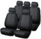 Aodelai Autositzbezüge Full Set Universal Fit - Jacquard Stoff Sitzbezüge Set Grau - Sitzschoner Schonbezug für Autositz