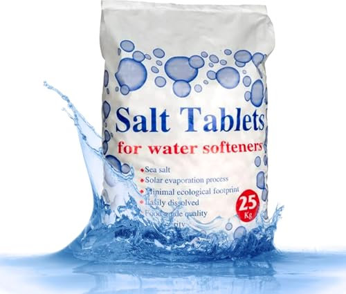 Discount Seller High Purity Sea Salt Water Softener Salt Tablets 25kg (2 Bags), Softens Water, Extends Appliance Life, Improves Lathering, Skin & Hair Care