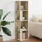 Xichuzi Eckregal, Eckschrank, Eckablage, Bücherregal, Schminkregal, Eckwandregal, Bookshelf, Standregal, Sonoma-Eiche 33x33x132 cm Spanplatte