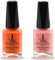 (2Pcs Set) Henna Infused Nail Polish Permeable Nail Polish Halal Vegan Long lasting No UV Needed (Amira, Sunset)