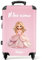 NoBoringSuitcases.com Kinderkoffer Mädchen, Koffer Personalisiert, Koffer Groß, Koffer Kinder, Mit TSA, Trolley, Reisekoffer Groß, Koffer Mittelgroß (Blonde Prinzessin - Rosa, 67 cm - 72 L)