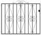 Stirling Scroll Metal Garden Gate Galvanised Wrought Iron Style Swing Pedestrian gates (914mm GAP X 914mm High ST03ZP)