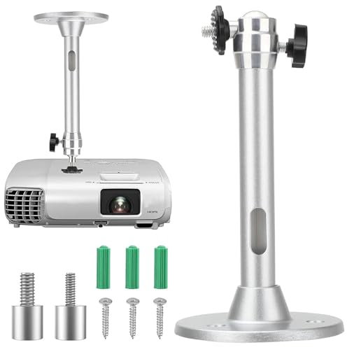 Binnan Supporto per Proiettore Inclinabile, Universale Proiettore, Staffa Proiettore Soffitto, Supporto Ruotabile A 360°, Adatto per Pareti A Soffitto