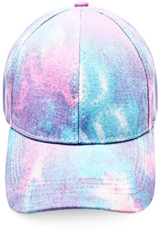Gloop Damen Baseball Cap mit Batik Muster Sommer Cool Visor Cap Damen mit Batik Muster Klettverschluss Verstellbar Batic Dye Baseball Cap (DE/NL/SE/PL, Alphanumerisch, Einheitsgröße, Blaupink)