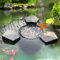 Aspiration écumoire Flottante, extracteur de Surface de la Piscine de la Piscine de l'écumeur Flottante, Filtre de Purification des Plantes Aquatiques pour Jardin Natation de l'étang à Poisson 43W
