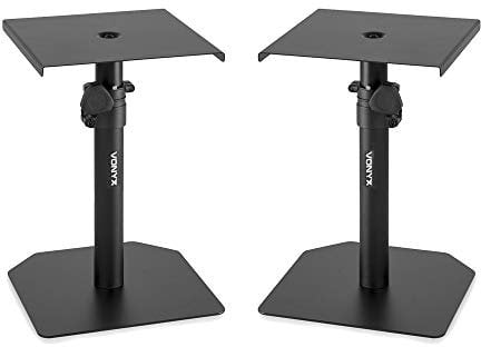 VONYX 180.219 SMS10 Support de Table pour Moniteur de Studio avec Supports pour Haut-parleurs de Bureau DJ