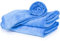 cosey - 3er Pack, Flauschiges Mikrofaser-Handtuch Größe S, 40x60cm, blau