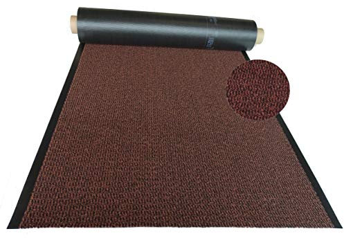 MERTEX Schmutzfangläufer Meterware 90 cm Terra-schwarz meliert - ohne Rand an den Schnittkanten (90 x 200 cm, Terra)