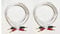 QED Profile 79 Strand White Speaker Cable 5.5 Metre Pair, Two Cables Terminated With Gold Plated 4mm Banana Plugs On All Ends 8 Plugs In Total