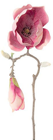 Kunstblumen Magnolie 44 cm. GEEIST. Gefrostete Magnolien. Rosa Altrosa 1018600-13