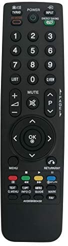 VINABTY Remote AKB69680438 for LG TV 69710900010A 69710900010S 19LH2000 22LU5010 22LU5020 26LH2010 26LU5000 32LF2510 32LG2100 32LH3000 32LH3010 32LH3800 32LH4000 32LH4010 37LF2510 37LG2100 37LH2000