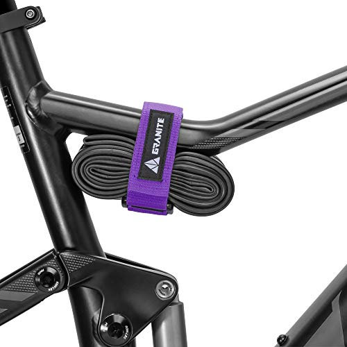 Granite Rockband MTB Rahmen Trägergurt für Schläuche und Fahrradwerkzeug-Set, Fahrrad-Aufbewahrungslösung zum Anbringen von zusätzlicher Ausrüstung an Ihrem Mountainbike und BMX-Bike (Violett)