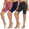 TNNZEET 3er Pack Radlerhose Damen High Waist Shorts Kurze Sporthose Blickdicht Sommer Leggings Unter Kleider für Sport Yoga,Rosa/Marineblau/Schwarz,L-XL