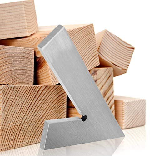 LANTRO JS Gehrungswinkel 45 Grad Anschlagwinkel Edelstahl Ecklineal Spitzwinkel Holzbearbeitung Messwerkzeug Quadrat Layout 150x100mm