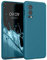 kwmobile Cover per OnePlus Nord 2 5G Custodia - Back Case per Smartphone in Silicone TPU - Protezione Gommata - petrolio matt