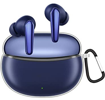 GIOPUEY Trasparente Cover Compatibile con Realme Buds Air 3 Neo, Custodia TPU, Ultrasottile Case Cover, Antiurto, Resistente ai Graffi - Trasparente