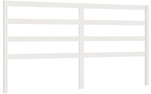 vidaXL Kopfteil Betthaupt Bettkopfteil für Bett Bettgestell Bettrahmen Holzbett Massivholzbett Schlafzimmer Weiß 206x4x100cm Massivholz Kiefer