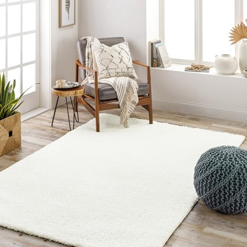 Livabliss Shaggy Rug - Modern Berber Rugs Living Room, Large 200x274 cm, Soft Shaggy Rugs for Bedroom - Neutral Boho Fluffy Rug, Easy Care Plush Thick Pile - Cream