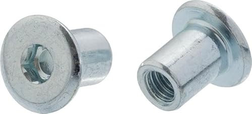 Lot de 10 écrous à douille à six pans creux à tête sphérique M8 19 x 16