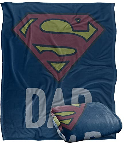 Superman Blanket, 152 x 127 cm Shield Dad Silky Touch Super Soft Throw Blanket