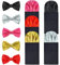 Vorgefaltete Einstecktücher 5er-Set, vorgefaltetes Taschentuch für Business-Anzug oder Smoking & Vater oder Ostern PF-H-3, Taschentuch & Fliege, Set mit 5 Stück, Schwarz, Silber, Rose, Gold, Rot,