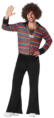 Fun Shack 70er Jahre Disco Anzug für Herren, Kostüm für Karneval und Party, Retro Outfit 70er Jahre, XL