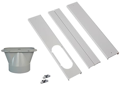Starnearby Kit de Fenêtre de Climatiseur Portable Tuyau d'échappement Climatiseur Interface Adaptateur de Tuyau de Fenêtre Plaque d'étanchéité de la Fenêtre pour Climatiseur