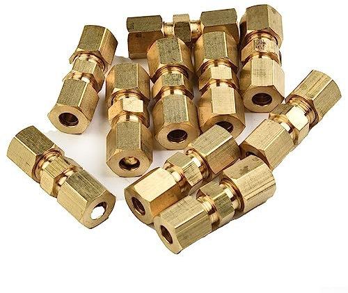 HpLive 10 Stück Universal-Bremsleitungsverbinder für Bremsleitung ohne Bördelung 4.75mm 3/16 