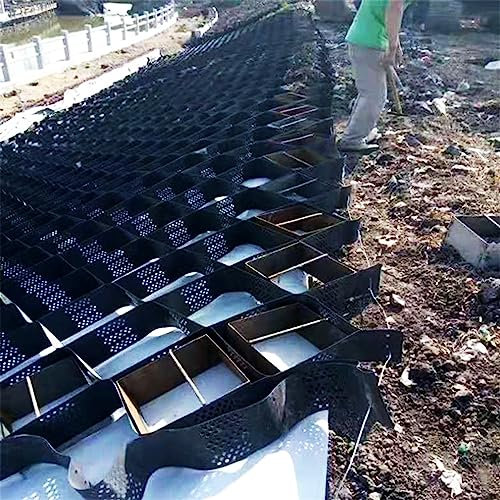Stabilisateur de Gravier Stabilisateur De Grille De Sol En Gravier – Système De Pavé Perméable De 5,1 Cm De Profondeur En HDPE Robuste, Grille Géo For Base De Jardin, Terrasse, Contrôle De L'érosion D