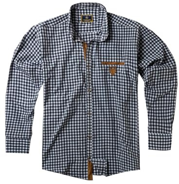 Lavecchia LV-1981 Chemise à carreaux à manches longues pour homme Grande taille, bleu jean, blanc, 7XL