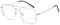 Cyxus Nerd-Brille Ohne Stärke Herren Damen Modische Brillenfassung 8141 (Silber)