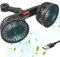 Ventilatore per Auto, Ventilatore USB 5V 2A con 3 Velocità per Sedile Posteriore Passeggero 360° Ruotabile Ventola Due Testa Ventola di Raffreddamento per Auto per Veicoli Come Berlina, SUV, RV
