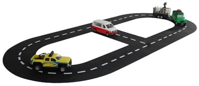 Kids Globe Autobahn Straßenteilungs Puzzle 18 Teile 307,5 cm, Spielzeug für Kinder, 570460, Schwarz