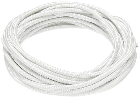 QUARKZMAN Cable Electrónico de 5 m/16.4 Pies, 2.5mm², Cable de Mica Flexible, Aislado, Resistente a Altas Temperaturas de 500 Grados Celsius, Color Blanco