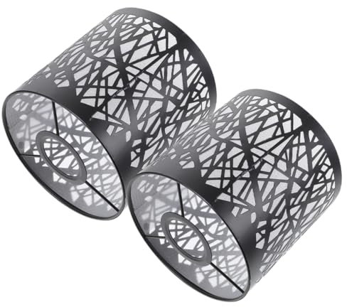 HOMSFOU 2stücke Metall Lamenschirm Buchse Trommel Lamenschirm Boden Abdeckung Für Tischlampen Und Stehlampen