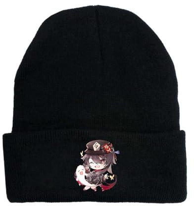 WLJEHWLJ Genshins Impacts Anime Mütze Warme Strickmützen Winter Beanie Mützen Weiche Wintermützen für Damen und Herren, mehrfarbig, Einheitsgröße