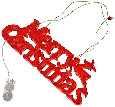 Amosfun Luces Navideñas Del Alfabeto Señal De Luz De Palabra Led Letrero Led Feliz Navidad Cartel De Feliz Navidad Iluminado Guirnalda De Navidad Luz Lampara De Navidad Rojo El Plastico