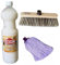 Lote Fregona Microfibras 100% | Fregona Superabsorbente /Limpiador Suelos - Jabón de Marsella -1,5L /Escoba sin Mango, cerdas sintéticas Finas, escobas de Mano de Madera, escobas con Rosca SIN Palos