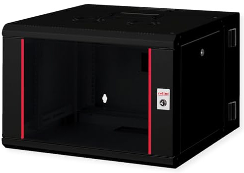 ROLINE 19-Zoll Wandgehäuse Pro 7 HE, 600x600 BxT zweiteilig schwenkbar schwarz
