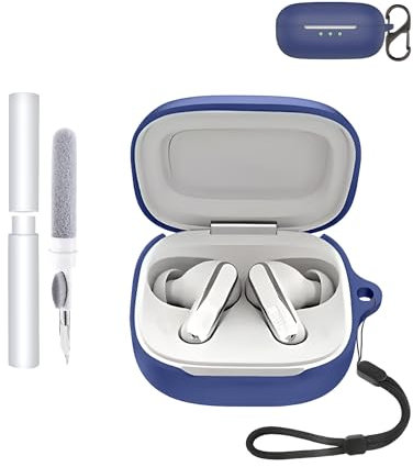 schutzhülle für EarFun Air Pro 4 ohrhörer, langlebige und umweltfreundliche toergy kopfhörerabdeckung mit präzisen löchern und ladekompatibilität, stoßfest, angenehme haptik,blau